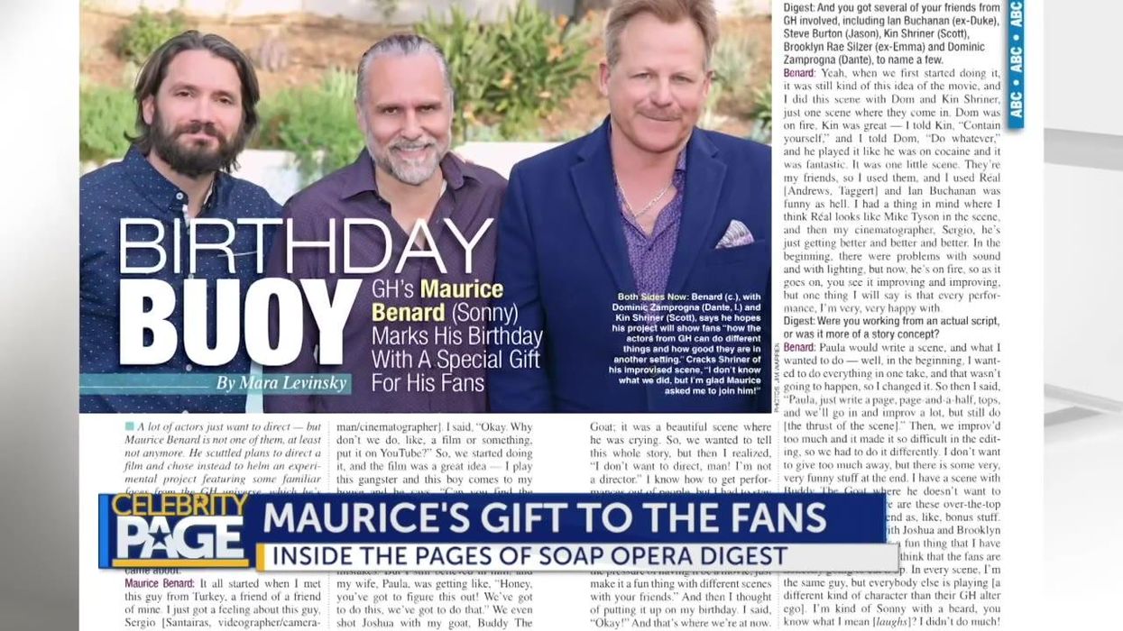 Soap Opera Digest: Maurice Benard Launches a Web Series, and Melody Spills on Y&R