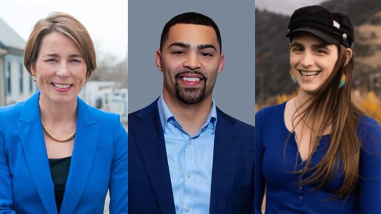From left: Candidates in line to make history this year include Maura Healey, running for governor of Massachusetts; Erick Russell, up for Connecticut treasurer; and Zooey Zephyr, running for Montana state representative. Photos courtesy LGBTQ Victory Fund.