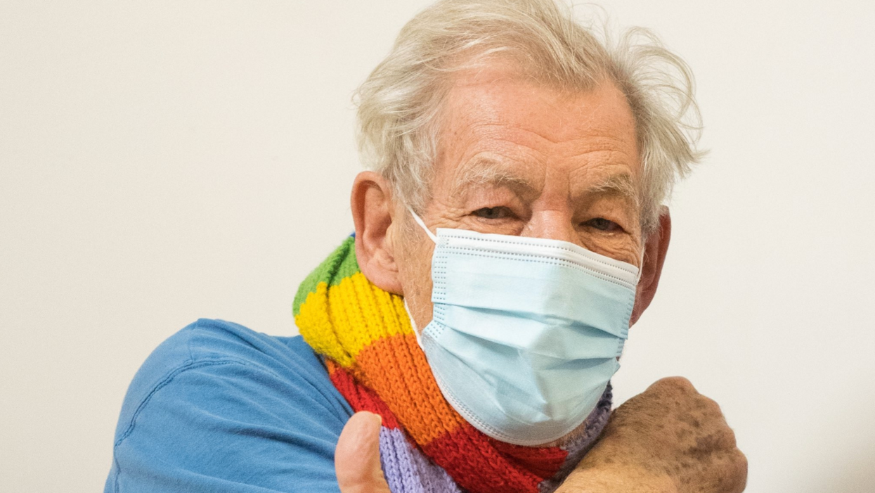 Ian McKellen Receives The COVID-19 Vaccine