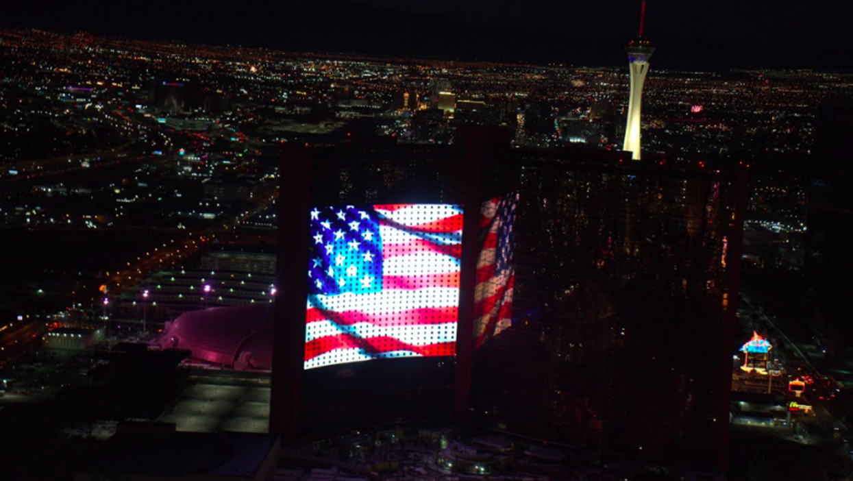 Virtual Fireworks Show Reveal Giant LED Screen At Resorts World Las Vegas