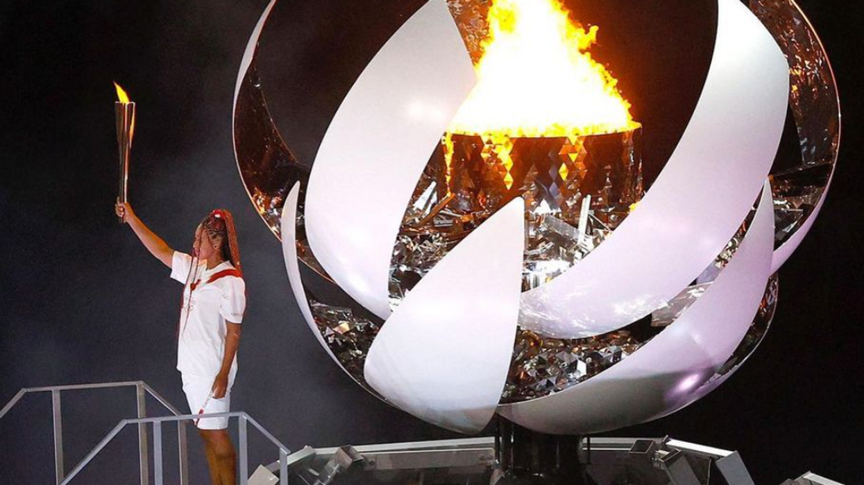 Naomi Osaka Lights The Olympic Flame At The Opening Ceremony