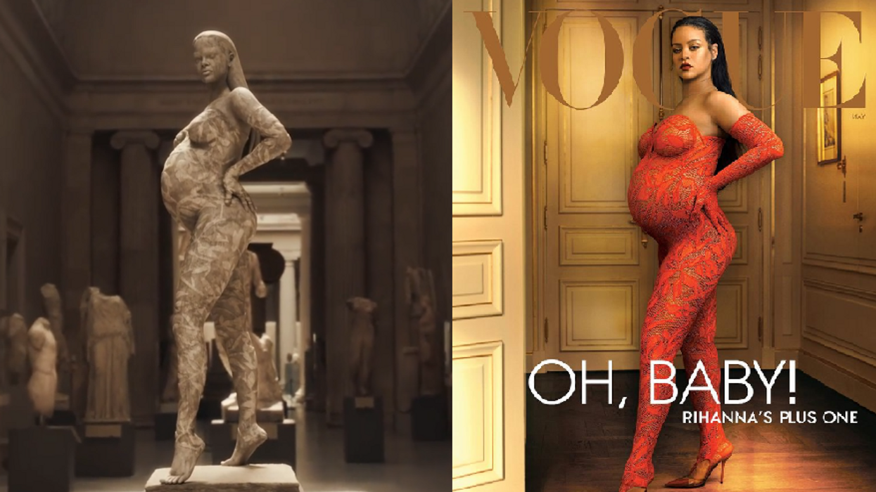 Pregnant Rihanna Honored With Marble Statue at Met Gala