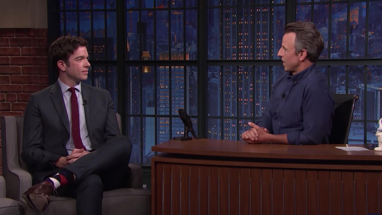 John Mulaney Catches Up With Seth Meyers In First Post-Rehab Interview ​