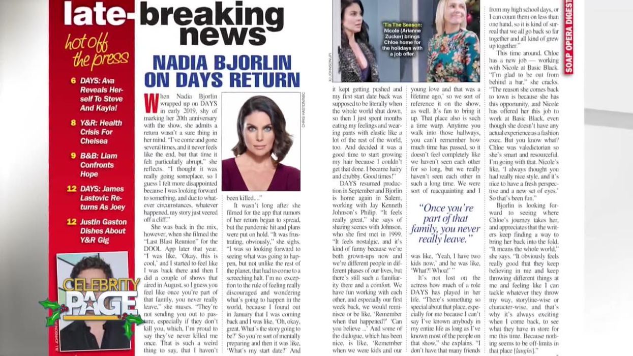 Nadia Bjorlin Returns To 'Days of our Lives'